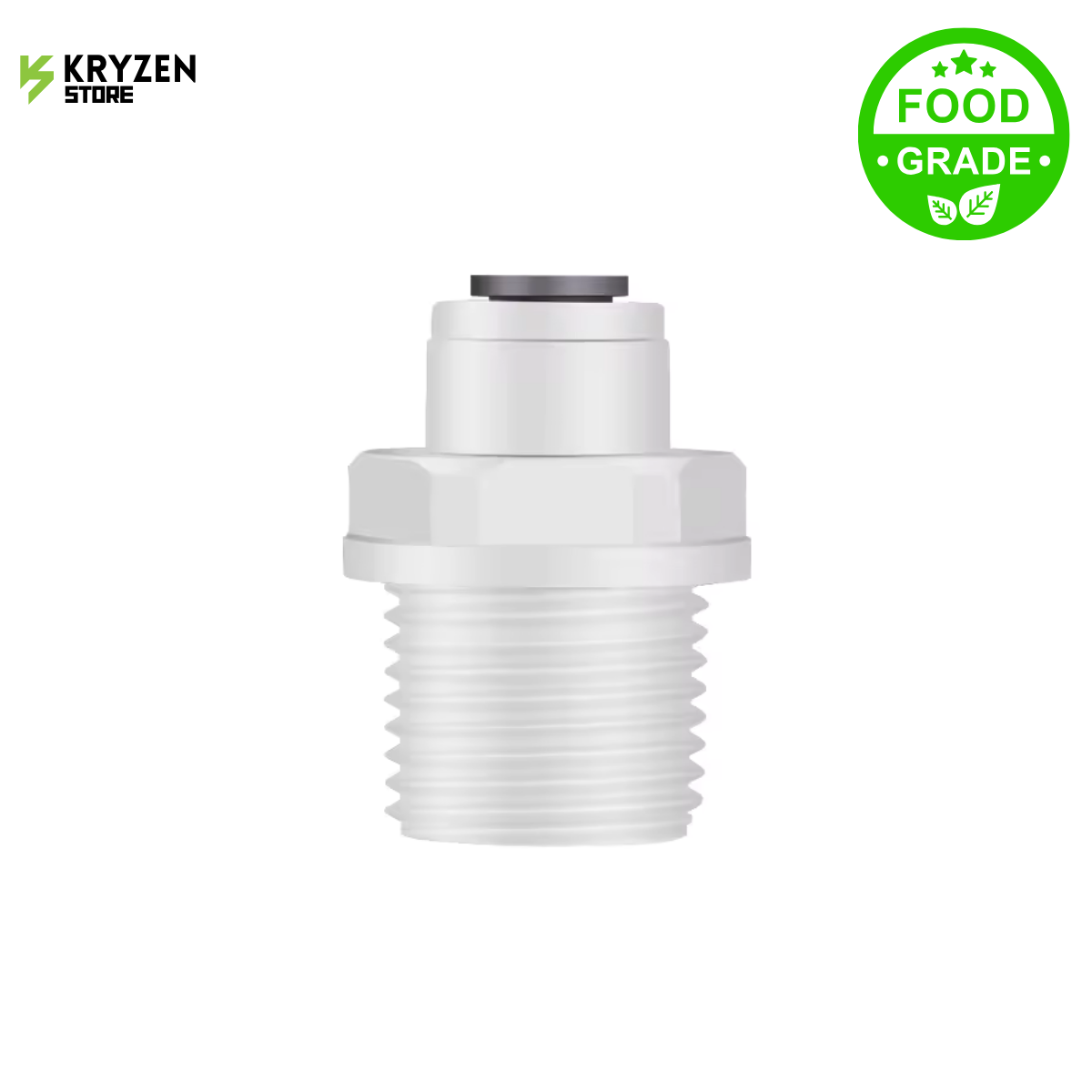 1/4-Inch Straight Threaded Connector RO – (1/4 Inch Male) to Quick Connect (QC) Fitting for Hydroponics & Irrigation
