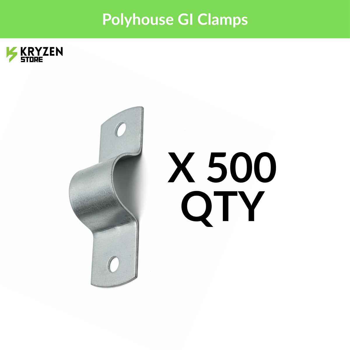 Polyhouse GI Clamps (42mm / 60mm / 76mm) Half & Full Pipe Fittings for Greenhouse Structures