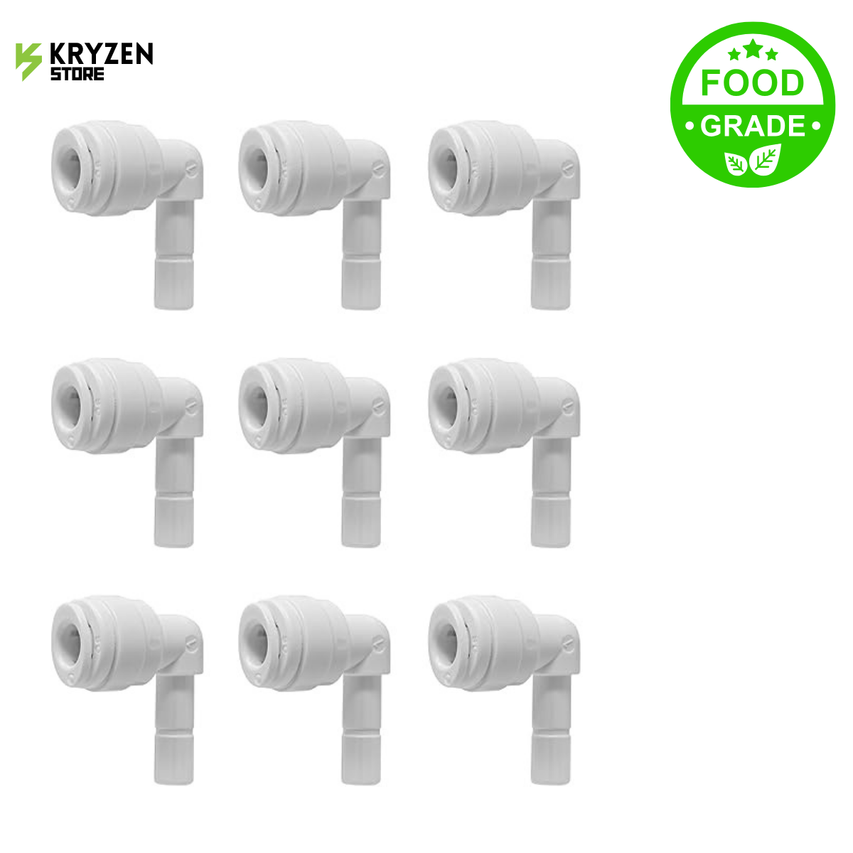 1/4-Inch Stem Elbow (Quick Connect) – 90° Tubing Fitting for Hydroponics & Irrigation