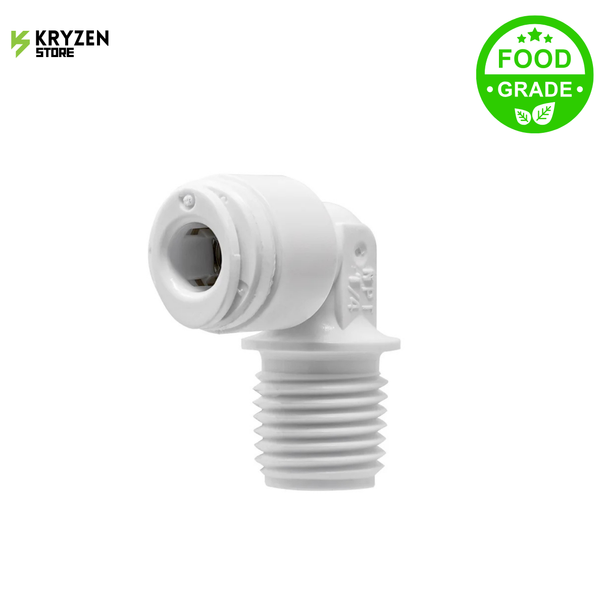 1/8-Inch Thread to 1/4-Inch QC Elbow (Male Thread Elbow) – 90° Fitting for Hydroponics & RO Systems