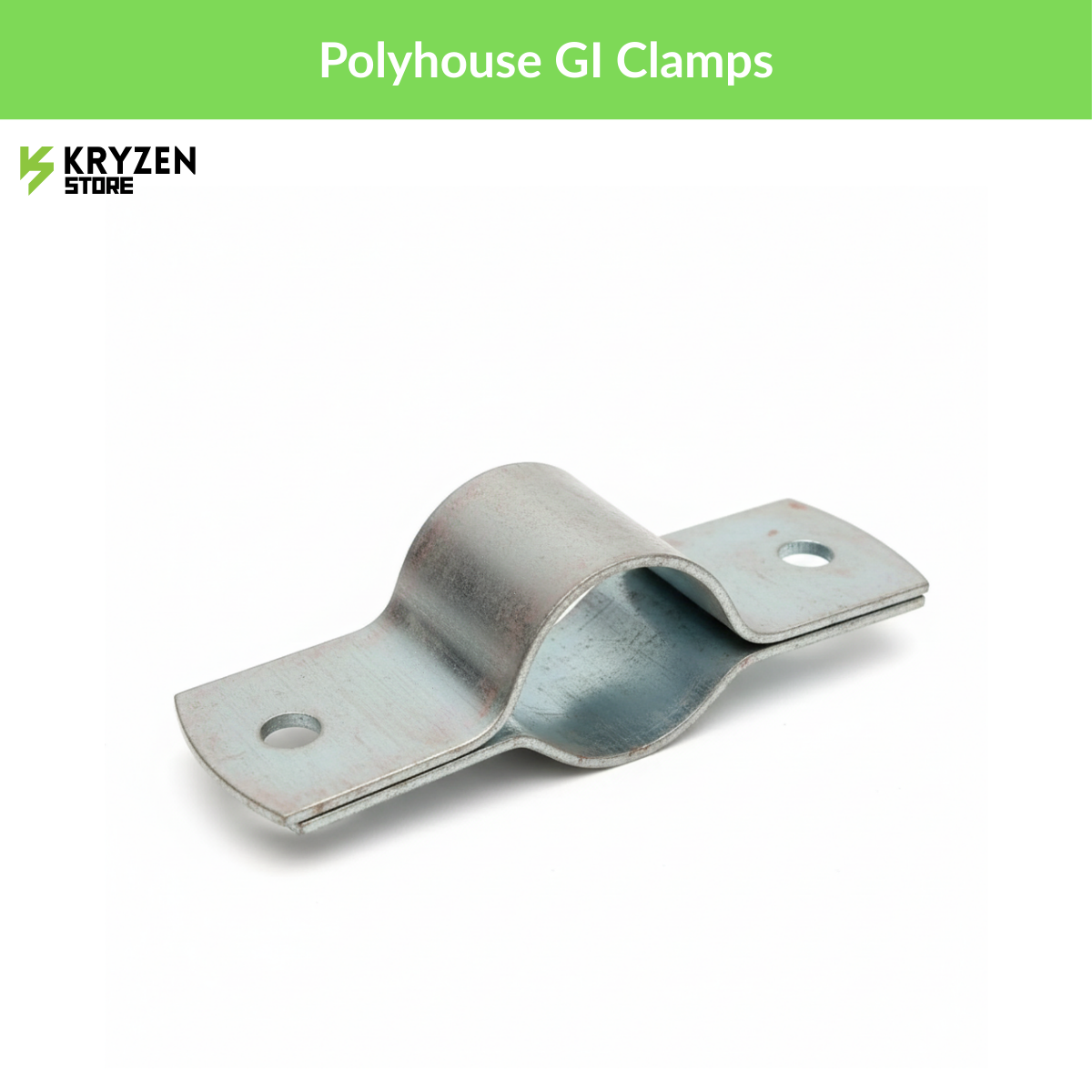 Polyhouse GI Clamps (42mm / 60mm / 76mm) Half & Full Pipe Fittings for Greenhouse Structures