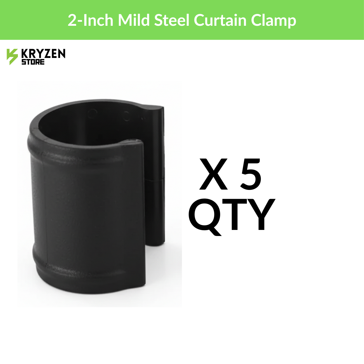 2-Inch Mild Steel Curtain Clamp (Single-Side Bracket) – Durable Polyhouse & Greenhouse Fitting