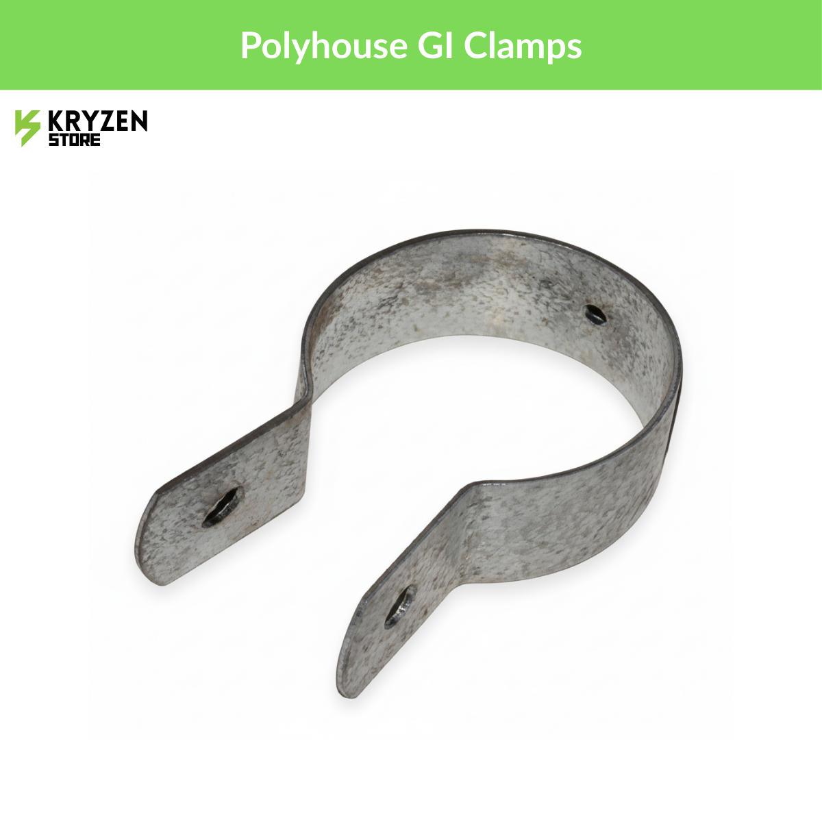 Polyhouse GI Clamps (42mm / 60mm / 76mm) Half & Full Pipe Fittings for Greenhouse Structures