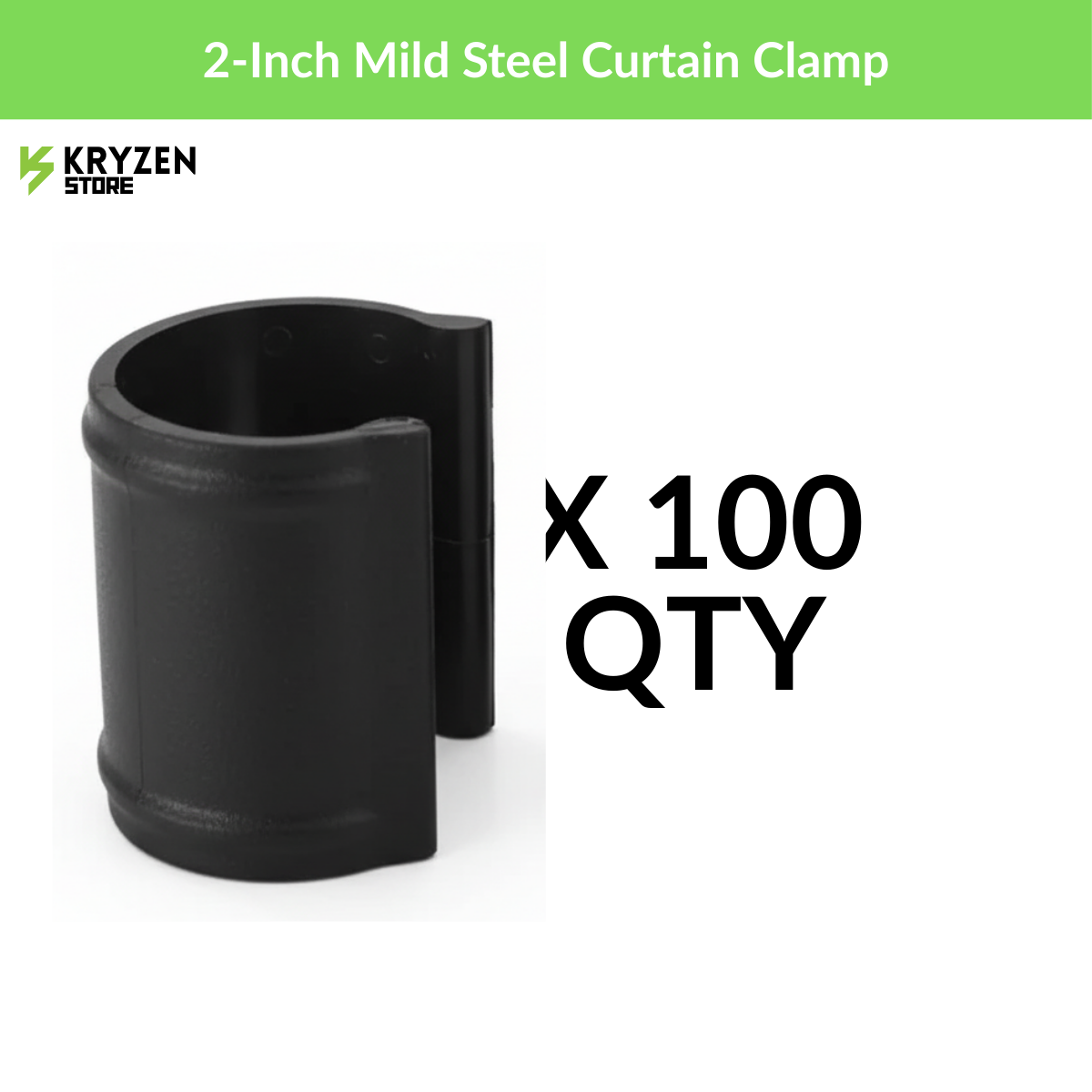 2-Inch Mild Steel Curtain Clamp (Single-Side Bracket) – Durable Polyhouse & Greenhouse Fitting