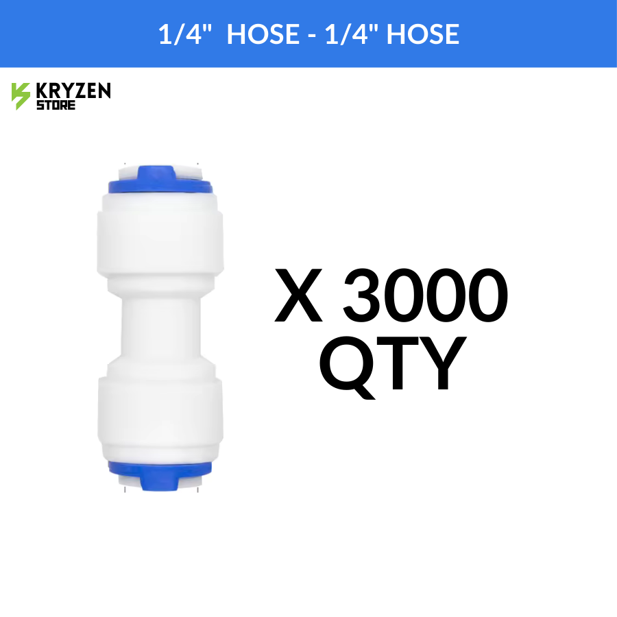 1/4-Inch Straight Connector (QC to QC) – Leak-Proof Joiner for Hydroponics & Irrigation Systems