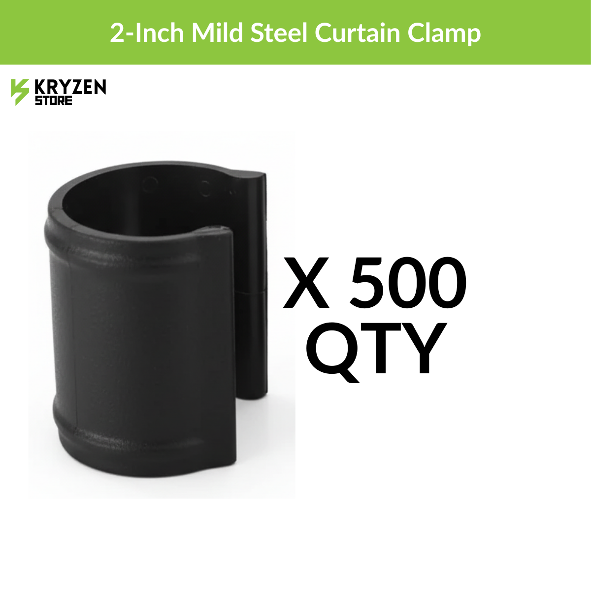 2-Inch Mild Steel Curtain Clamp (Single-Side Bracket) – Durable Polyhouse & Greenhouse Fitting